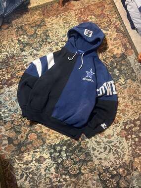 Vintage 90s Starter Dallas Cowboys NFL Pullover Hoodie Large